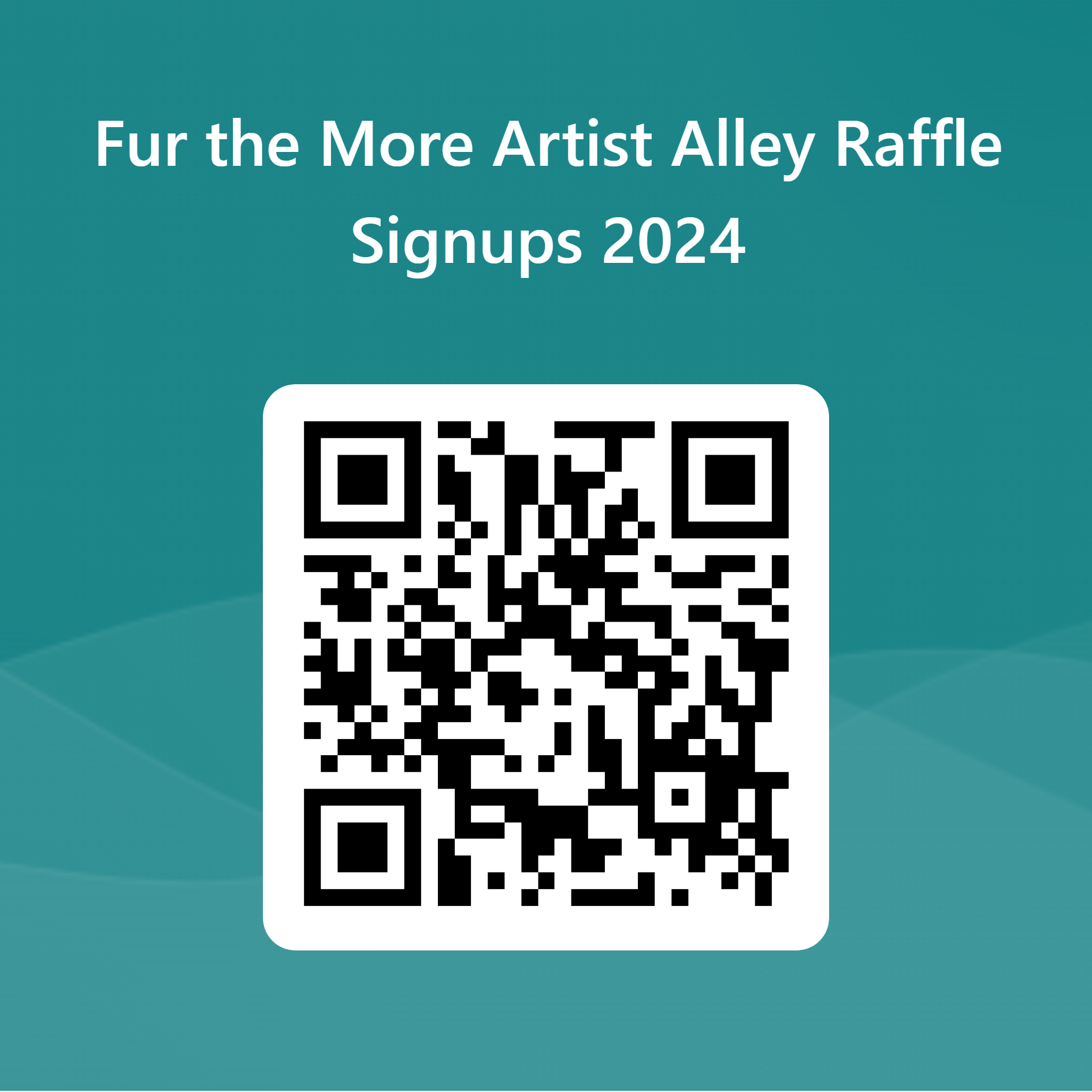 the QR code for the artist table signups available at https://bitly.ws/3ffGU above
